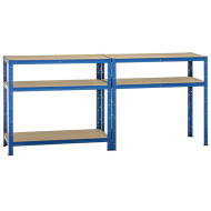 Metal heavy duty shelving blue 1800x900x400 mm - 5 shelves