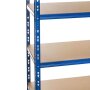 Metal heavy duty shelving blue 1800x900x400 mm - 5 shelves