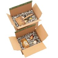 Filling and cushioning chips Decofill - 120 l carton | silver/silver