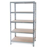 Galvanized metal heavy duty shelving 1800x600x600 mm - 5 shelves