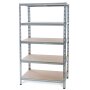 Galvanized metal heavy duty shelving 1800x600x600 mm - 5 shelves