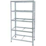 Galvanized metal heavy duty shelving 1800x1200x400 mm - 5 shelves