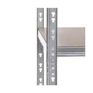Galvanized metal heavy duty shelving 1800x1200x400 mm - 5 shelves