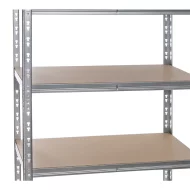Galvanized metal heavy duty shelving 2200x1200x400 mm - 6 shelves