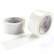 PP adhesive tapes custom printed white, 1c print
