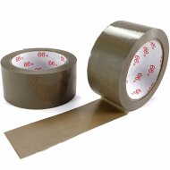 PP adhesive tapes individually printed brown, 2c print