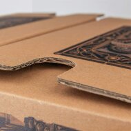 1-piece brown cardboard stool DIGITAL PRINT | up to 500 pieces | 4c printing