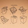 1-piece brown cardboard stool DIGITAL PRINT | up to 500 pieces | 4c printing