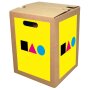 1-piece brown cardboard stool DIGITAL PRINT | up to 500 pieces | 4c printing