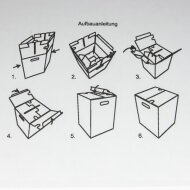 1-piece cardboard stool white DIGITAL PRINT | up to 500 pieces | 4c printing