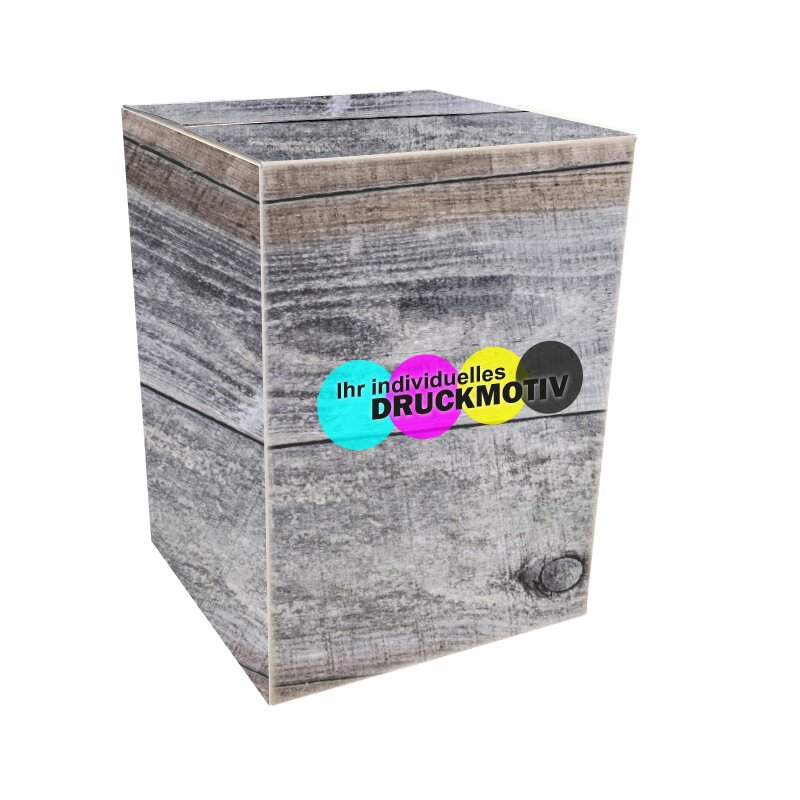 mehrteiliger Papphocker DIGITALDRUCK | bis 500 Stk weiß | 4c-Druck