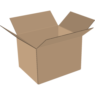 1-wall folding cartons 350x250x200 mm