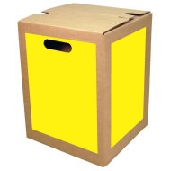 1-piece brown cardboard stool STANDARD PRINT | from 440 pieces | 1c print