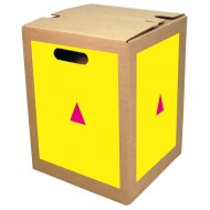 1-piece brown cardboard stool STANDARD PRINT | from 440 pieces | 2c printing