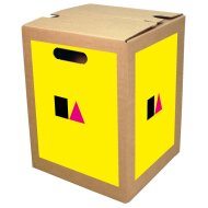 1-teiliger Papphocker braun STANDARDDRUCK | ab 440 Stk | 3c-Druck