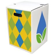 1-teiliger Papphocker weiß STANDARDDRUCK | ab 440 Stk | 2c-Druck