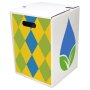 1-teiliger Papphocker weiß STANDARDDRUCK | ab 440 Stk | 2c-Druck