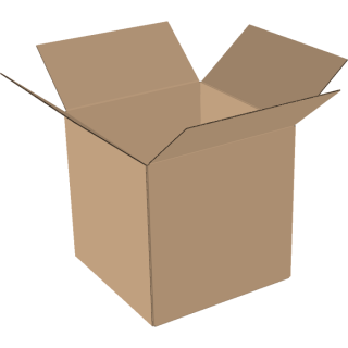 2-wall folding cartons 300x250x300 mm