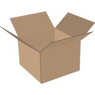2-wall folding cartons 400x400x250 mm