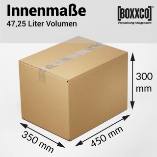 Single wall boxes 450x350x200-300 mm