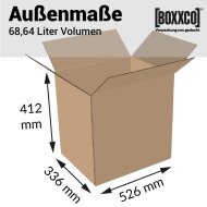 1-wellige Faltkartons 520x330x200-400 mm