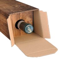 Flaschen-Faltschachteln Vintage | 1 Wein-/Sektflasche | 90x90x355 mm