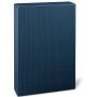 Bottle folding boxes with a wave structure, dark blue | 3 wine bottles | 236 x 80 x 365 mm