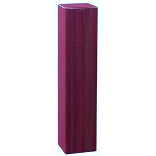 Bottle folding boxes, corrugated structure, Bordeaux | 1 wine/sparkling wine bottle | 90x90x365 mm