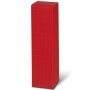 Bottle folding boxes wave structure red | 1 wine/champagne bottle| 90x90x365 mm