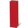 Flaschen-Faltschachteln Wellenstruktur Rot | 1 Wein-/Sektflasche | 90x90x365 mm