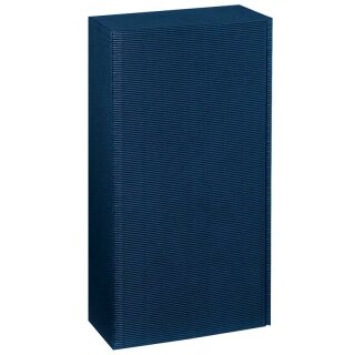 Presentation boxes wave structure dark blue | 2 wine/champagne bottle | 195x93x360 mm