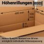 Double-walled folding boxes 400x300x100-300 mm