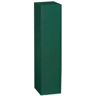 Präsentkartons Wellenstruktur Grün | 1 Wein-/Sektflasche | 95x95x380 mm