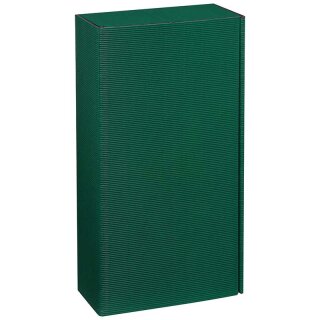 Green wave-structured gift boxes | 2 wine/sparkling wine bottles | 195 x 93 x 360 mm
