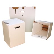 1-piece cardboard stool white | 300x300x420 mm B-stock