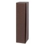 Präsentkartons Wellenstruktur Schokobraun | 1 Wein-/Sektflasche | 95x95x380 mm