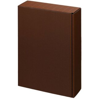 Präsentkartons Wellenstruktur Schokobraun | 3 Wein-/Sektflaschen | 260x93x360 mm