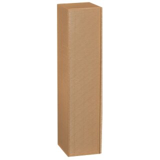 Presentation boxes wave structure nature | 1 wine/champagne bottle| 95x95x380 mm