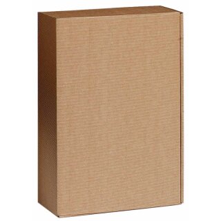 Presentation boxes wave structure nature | 3 wine/champagne bottle | 260x93x360 mm