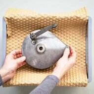 Paper bubble wrap, two-layer, 350mm wide x 100m brown