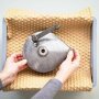 Paper bubble wrap, two-layer, 350mm wide x 100m brown
