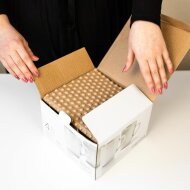 Paper bubble wrap single-layer 350 mm wide x 5 m brown