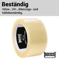 BOXXtape PREMIUM PP-Klebebänder - starke Klebekraft I 50mmx66 lfm I tranparent
