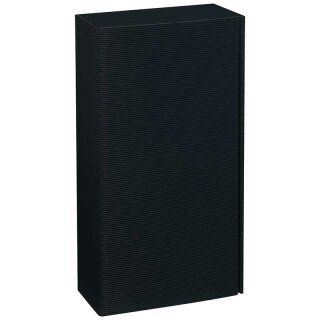 Presentation boxes wave structure black | 2 wine/champagne bottle | 195x93x360 mm