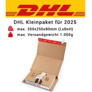 DHL Kleinpakete Buchversandverpackungen mit SK-Streifen...