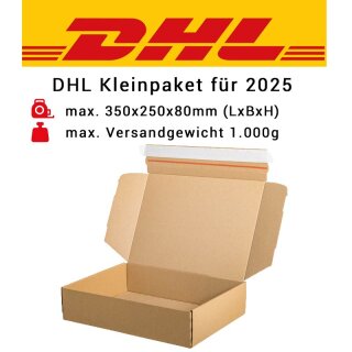 DHL Kleinpakete mit SK-Streifen 350x250x80 mm (Außenmaß)