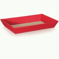 Gift baskets with a wave pattern, flat | Red | 330 x 190...
