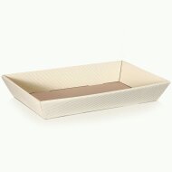 Gift baskets with a wave pattern, flat | Cream | 330 x...