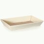 Gift baskets with a wave pattern, flat | Cream | 330 x 190 x 60 mm