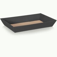 Gift baskets with a wave structure, flat | Anthracite |...
